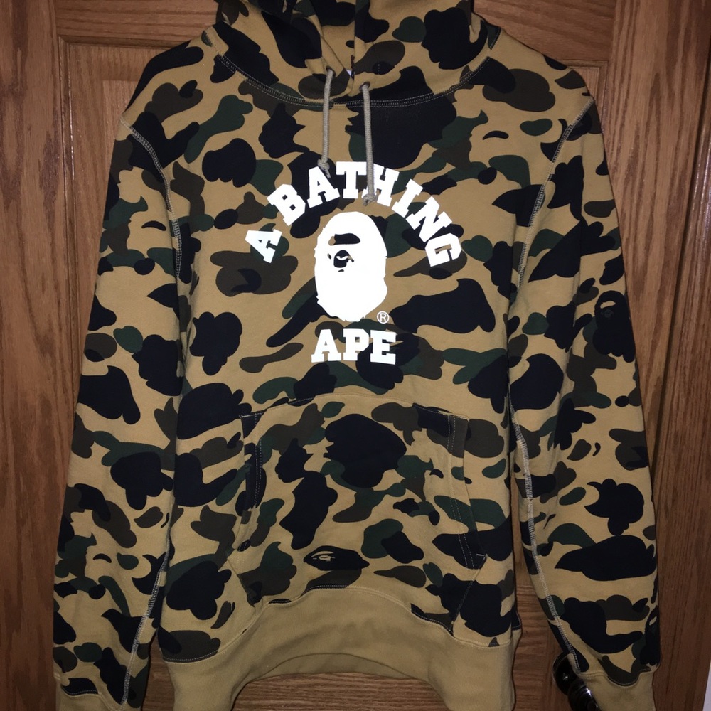Bape yellow pullover