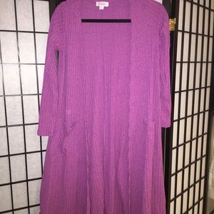Lularoe XS (Extra Small) Purple Ribbed Sarah