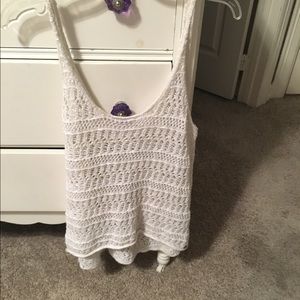 White crochet tank