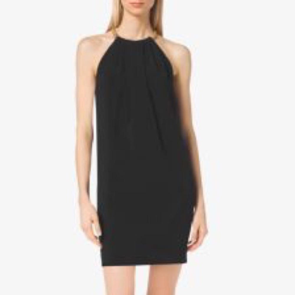Michael Kors Chain Neck Halter Dress