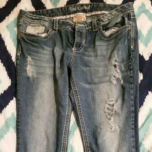 Distressed jeans