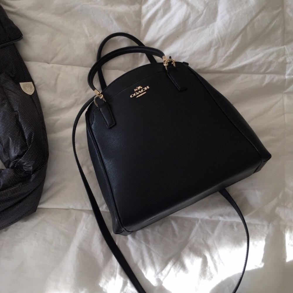 Coach Structured Leather Crossbody Handbag