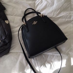 Coach Structured Leather Crossbody Handbag