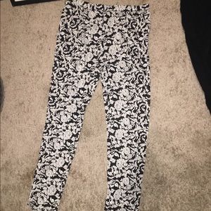 Black and white designed pants