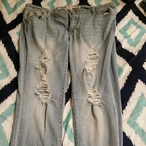 Distressed jeans