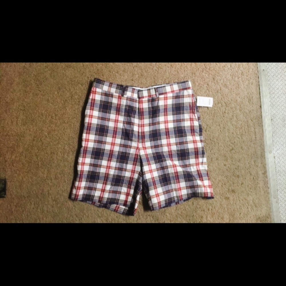 NWT Men's Golf Navy Madras Shorts