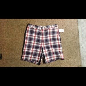 NWT Men's Golf Navy Madras Shorts