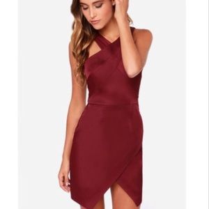 Style Stalker Lean On Me Criss cross red dress