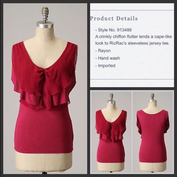 Anthro "Sheer Shawl Top" by Ric Rac - Picture 6 of 6