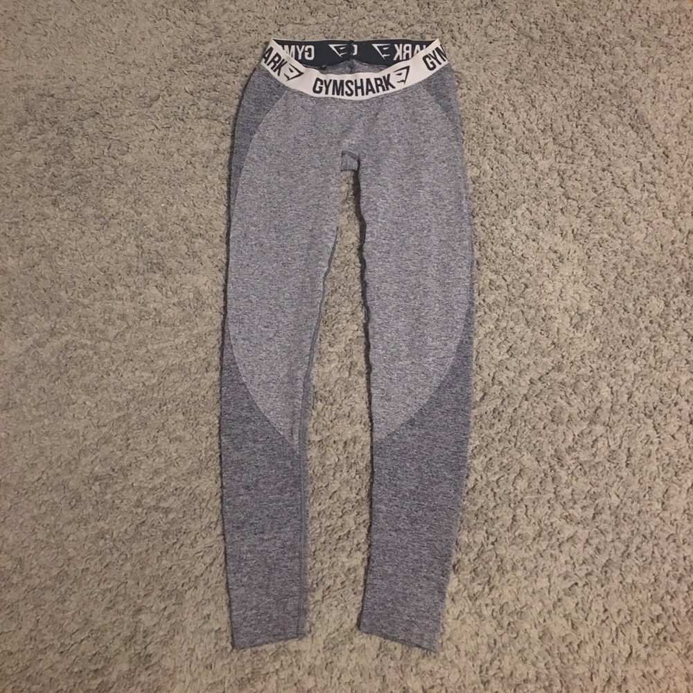 Gymshark Flex Leggings - Sapphire Blue Marl/Grey