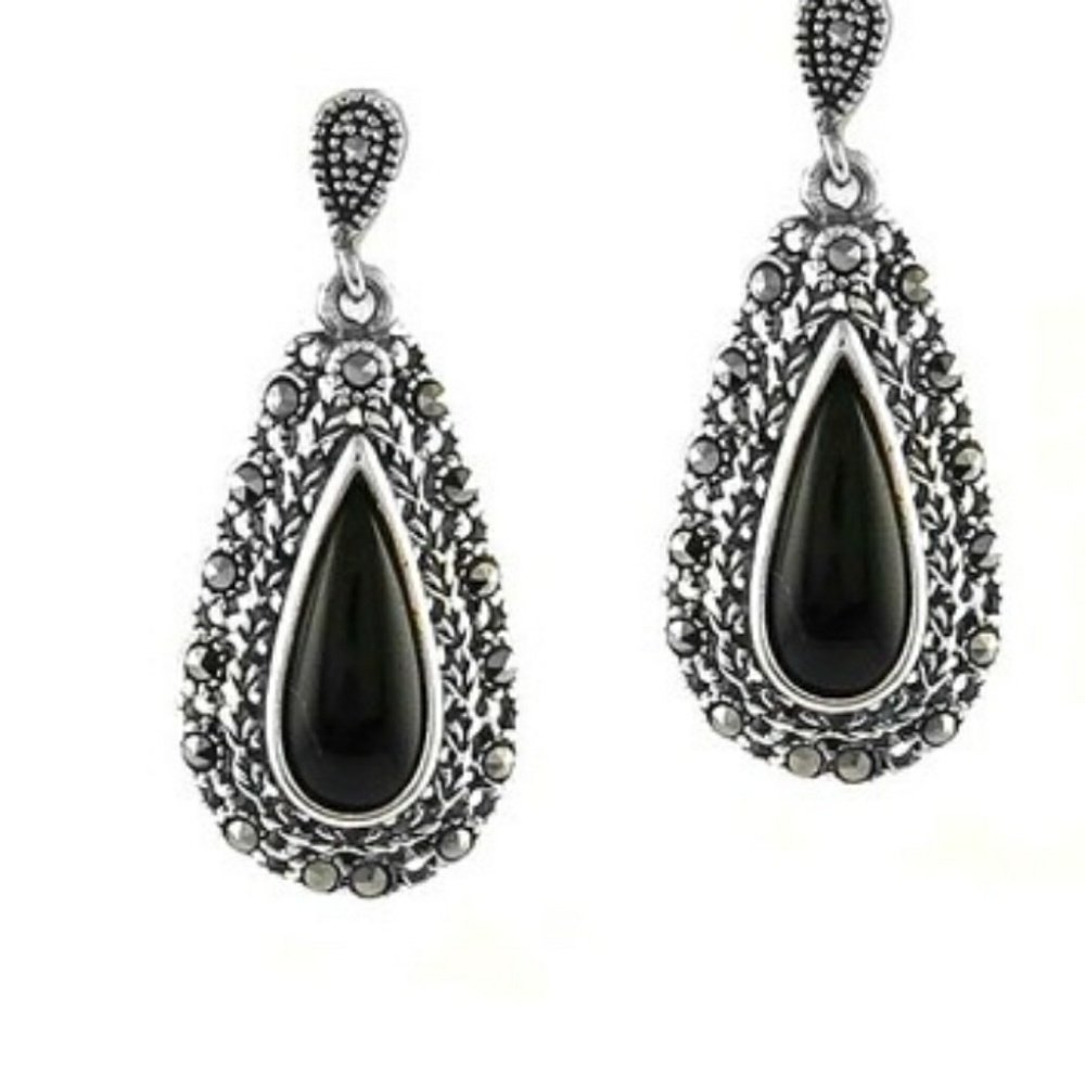 MARCASITE STERLING SILVER EARRINGS