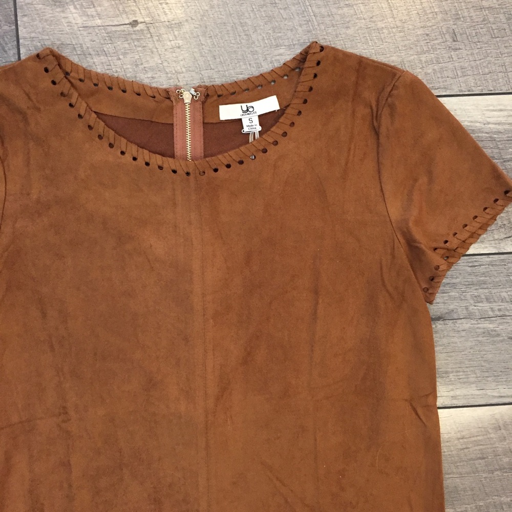 LIQUIDATION "Amara" Suede Dress with Pockets - Picture 6 of 7
