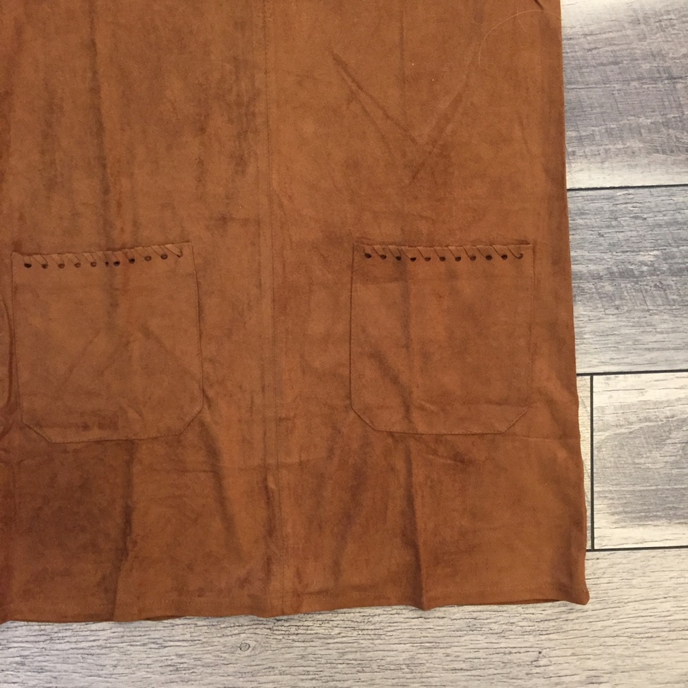 LIQUIDATION "Amara" Suede Dress with Pockets - Picture 7 of 7