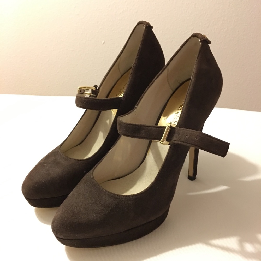 Michael Kors brown suede heels