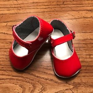 Red Patent Buckle Shoe