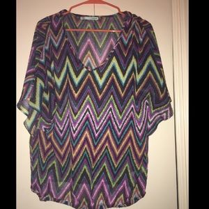 Maurice's chevron blouse