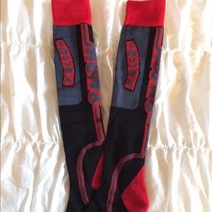 ❤️VOLCOM MENS WOOL Black Red Grey Snow Ski Socks❤️