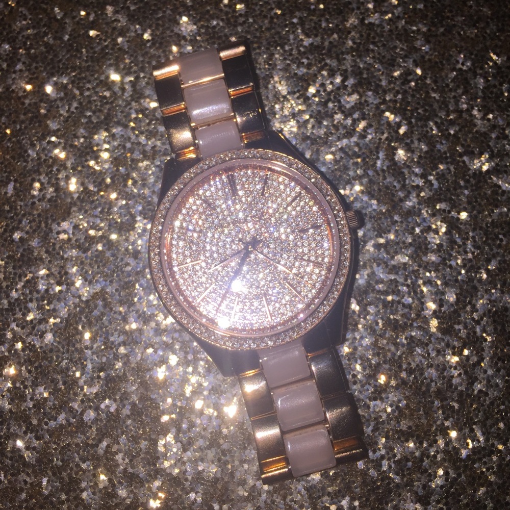 Michael Kors Pave Rhinestone Rose gold Watch