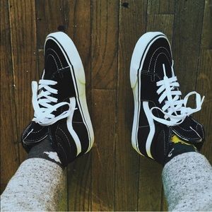 Black & White Vans Skate Highs