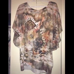Maurice's print knit blouse