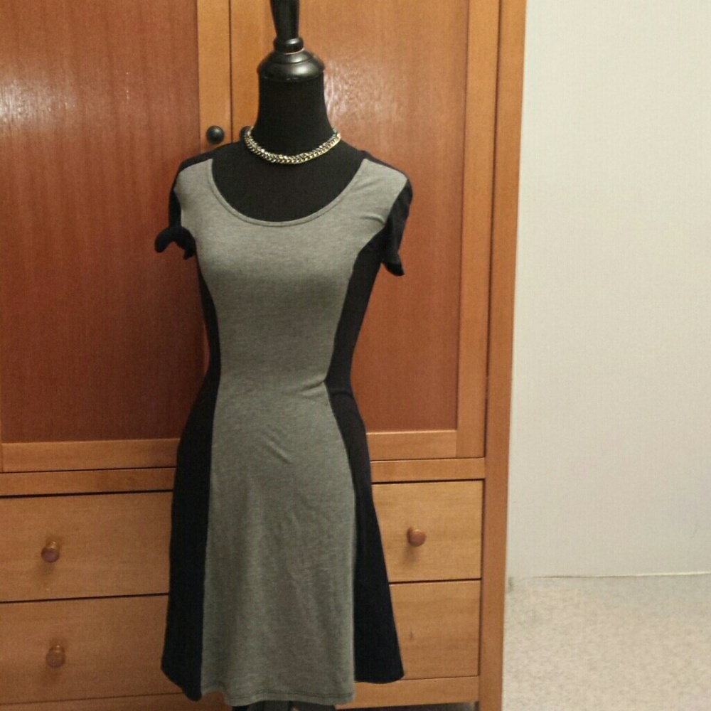 H&M Black and Gray Dress
