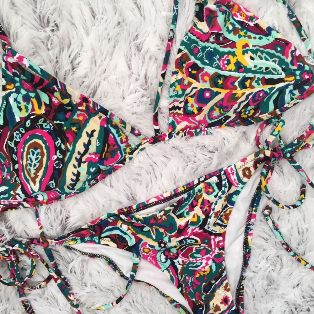 Volcom strappy paisley swimsuit