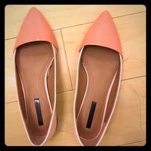Zara peach two tone flats size 6
