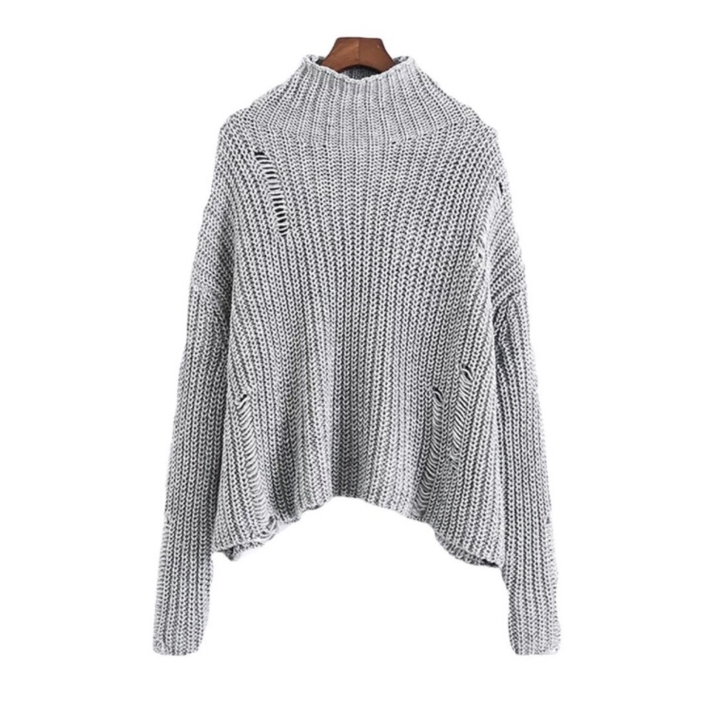 NWT Heather Greg mocked neck ribbed sweater