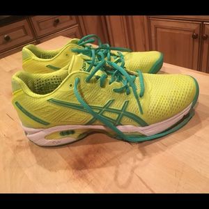 Asics Women's Neon Tennis Shoes sz 7 🆕LOW PRICE!