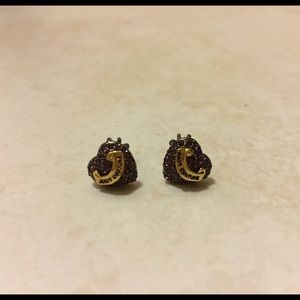 Juicy couture Purple Heart earrings