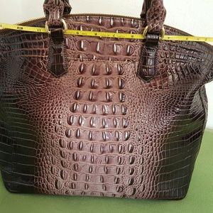 authentic brahmin..large real croc leather..