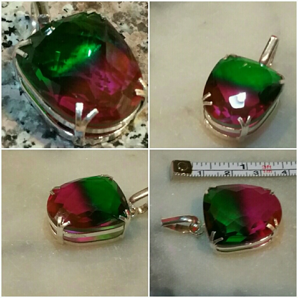 Gifted..... Genuine Watermelon Tourmaline Pendant - Picture 3 of 4
