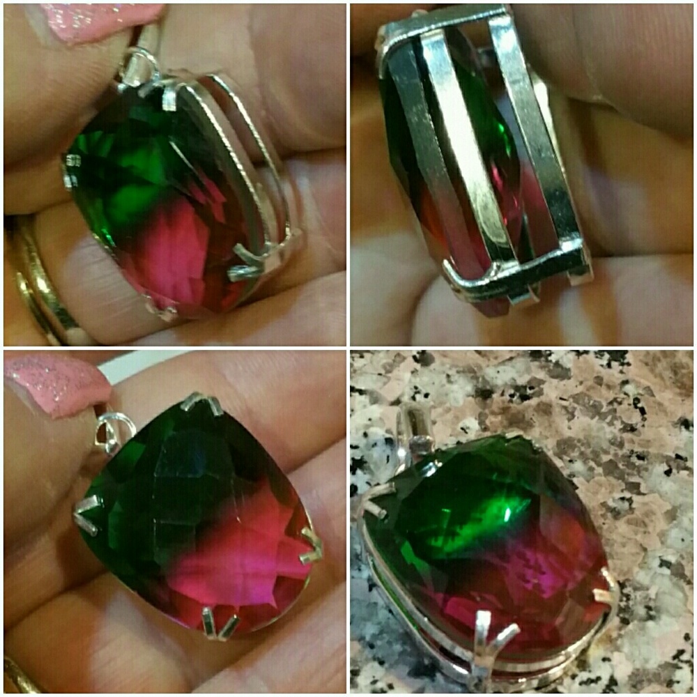 Gifted..... Genuine Watermelon Tourmaline Pendant - Picture 4 of 4