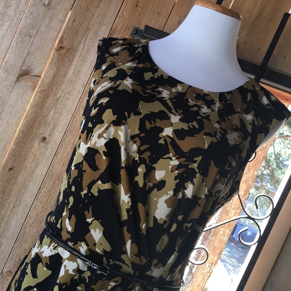 Calvin Klein camouflage sheath dress - Picture 2 of 5