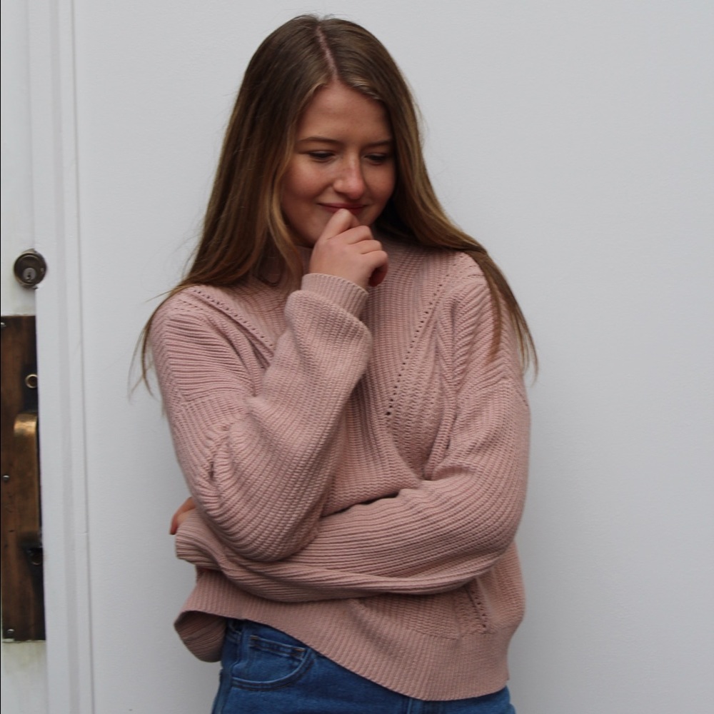 Light pink knit sweater