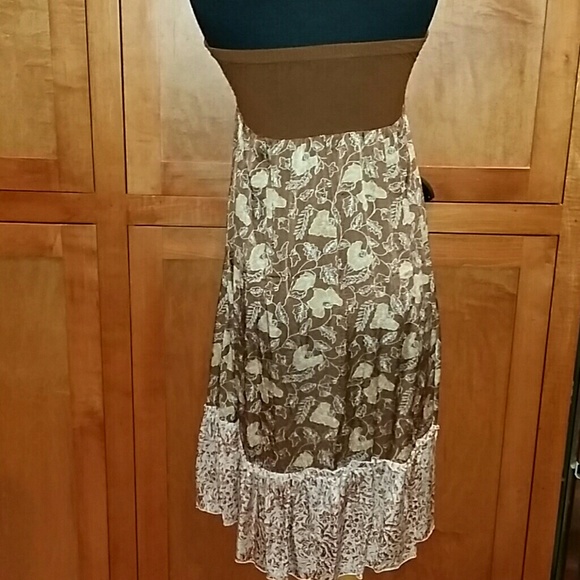 Basil & Maude Strapless Silk Dress Xsmall - Picture 2 of 4