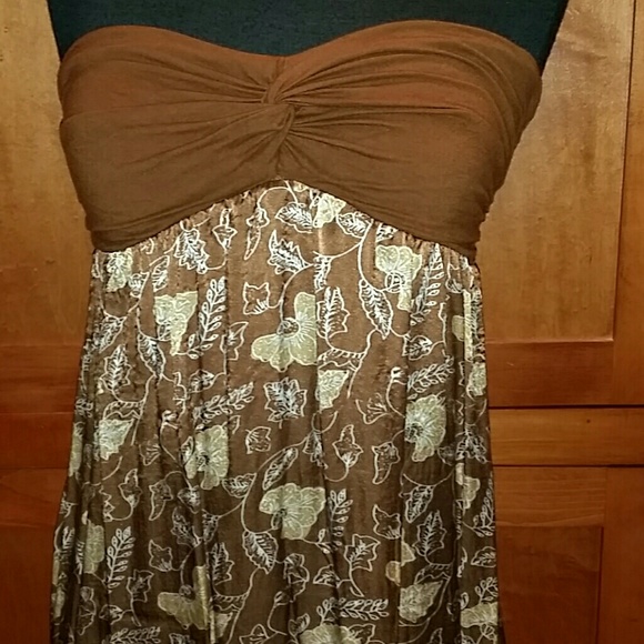 Basil & Maude Strapless Silk Dress Xsmall - Picture 3 of 4