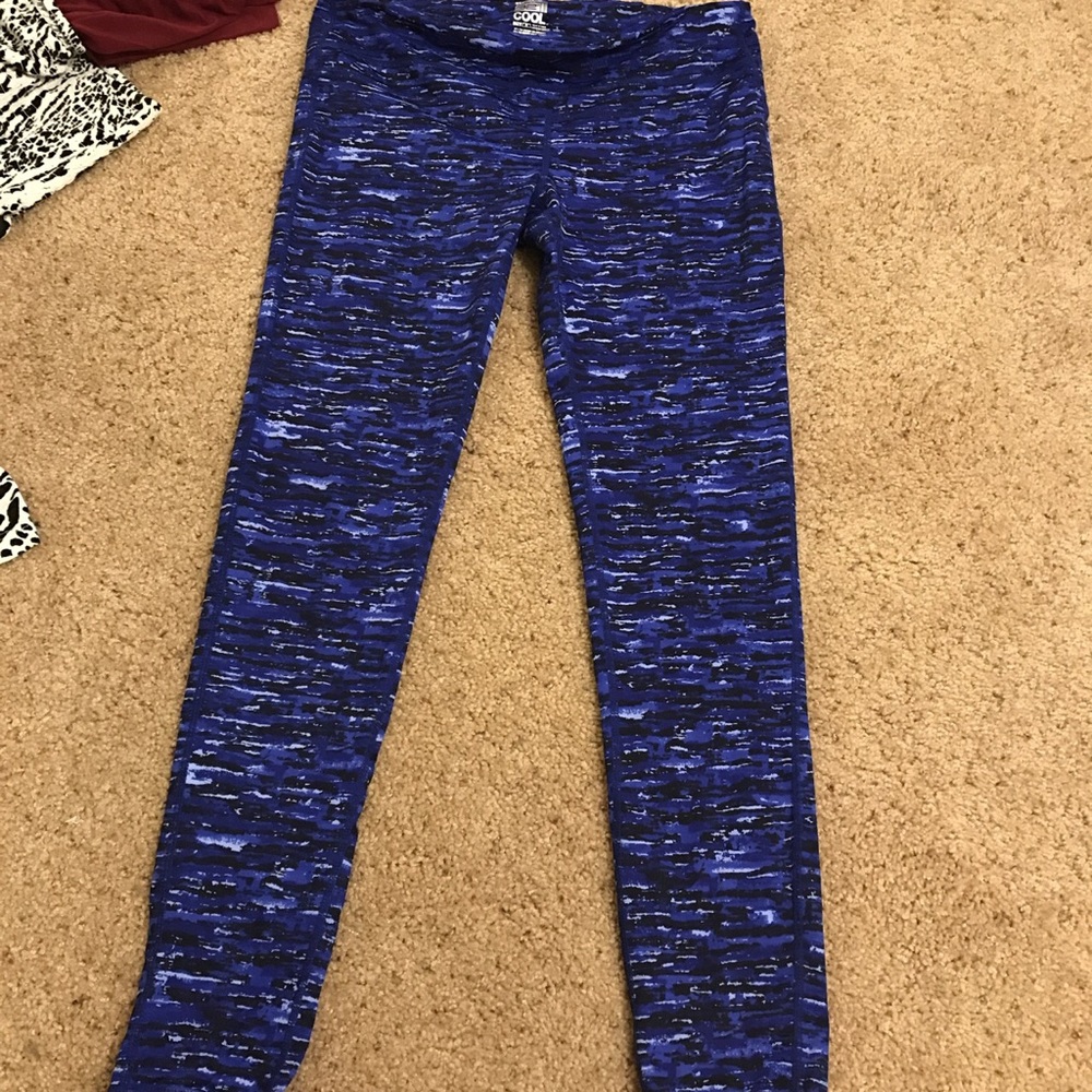 Blue work out exercise pants