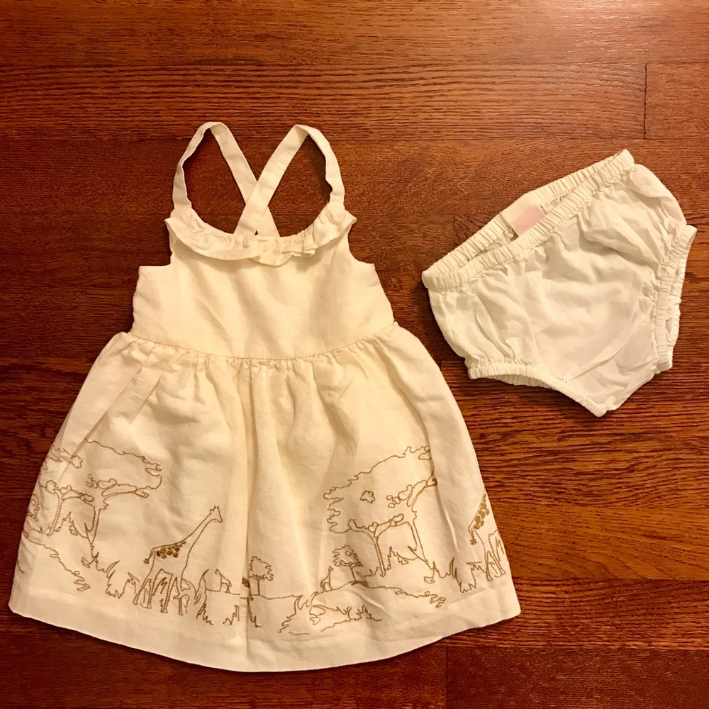 Janie and Jack cream linen dress