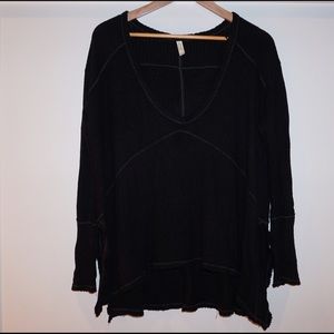 Free People Thermal Top in Black