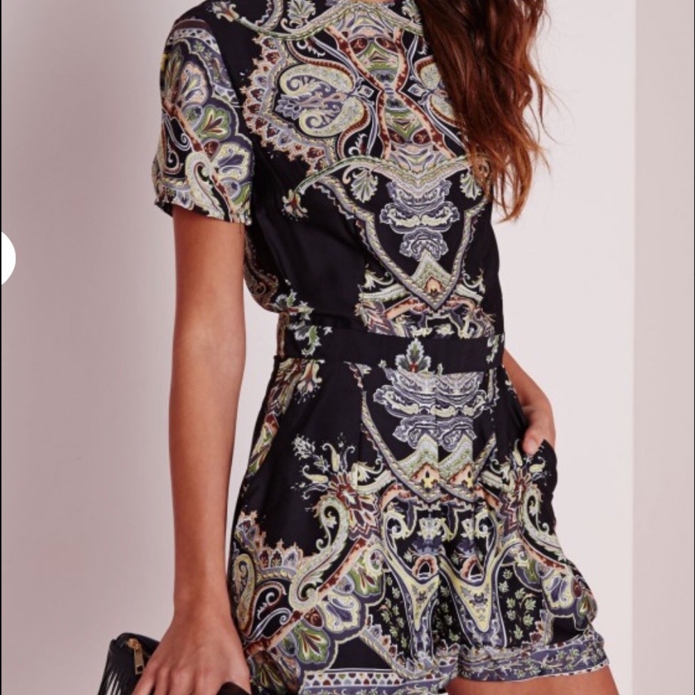 Missguided paisley romper