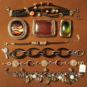 6 FASHION DESIGNER BRACELETS JEWELRY LOT