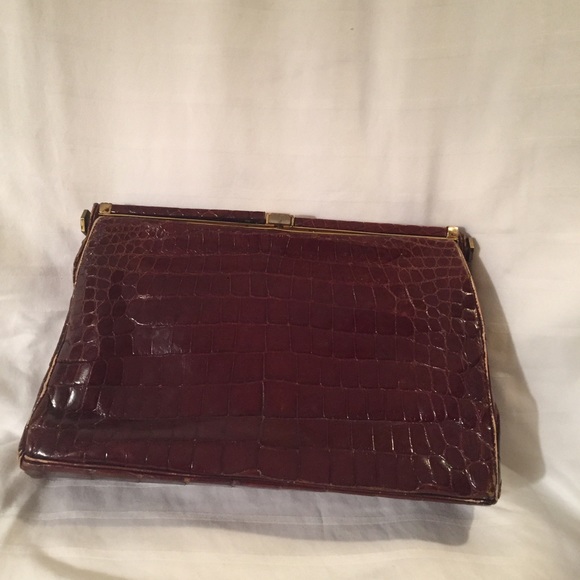 Vintage Alligator Skin Handbag - Picture 2 of 4