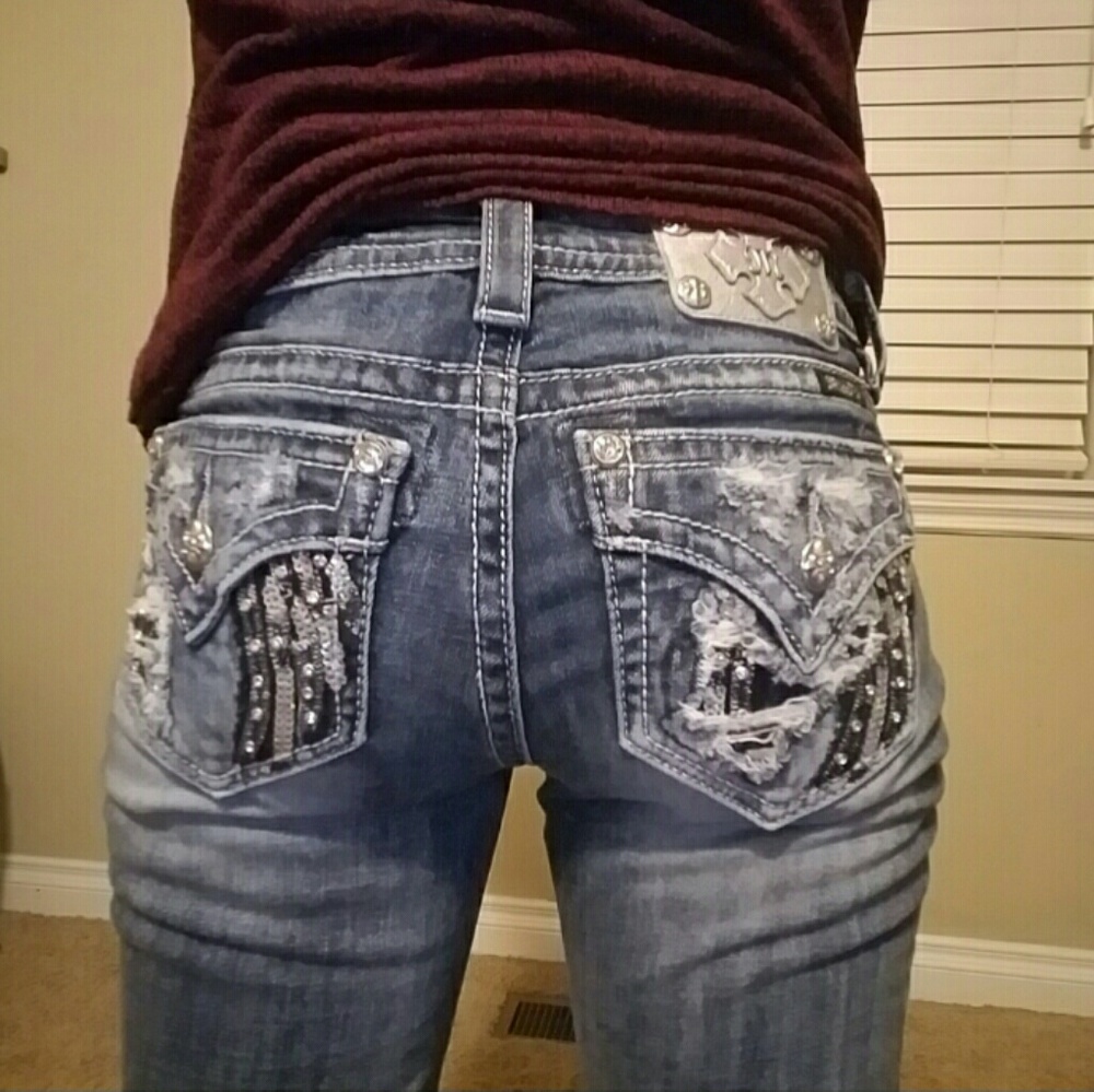 Miss Me - Skinny Sequin & Jeweled Skinny Jeans