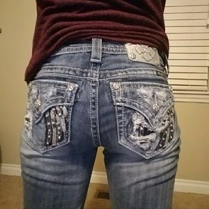Miss Me - Skinny Sequin & Jeweled Skinny Jeans