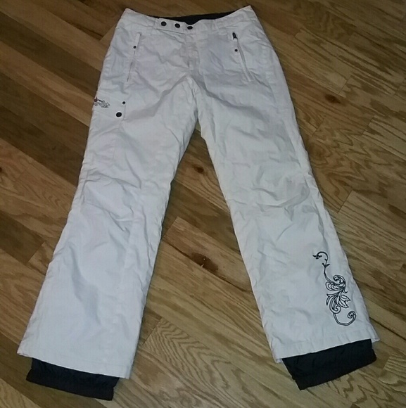 Kemper Pants - Kemper white snowboard pants