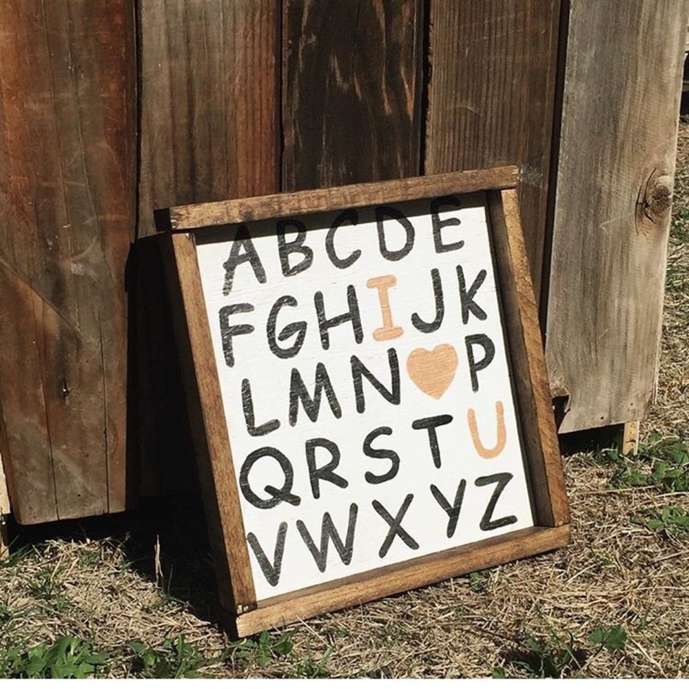 Handmade wood sign