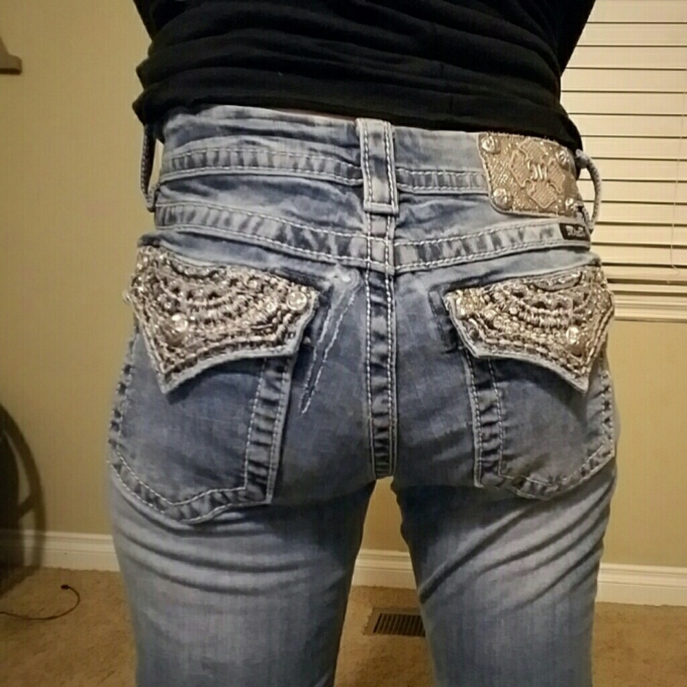 Miss Me - Easy Skinny Sequined and Rhinestone Jean