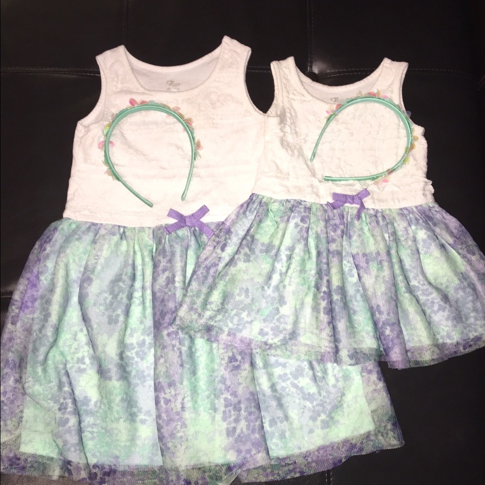 Sister matching dresses toddler