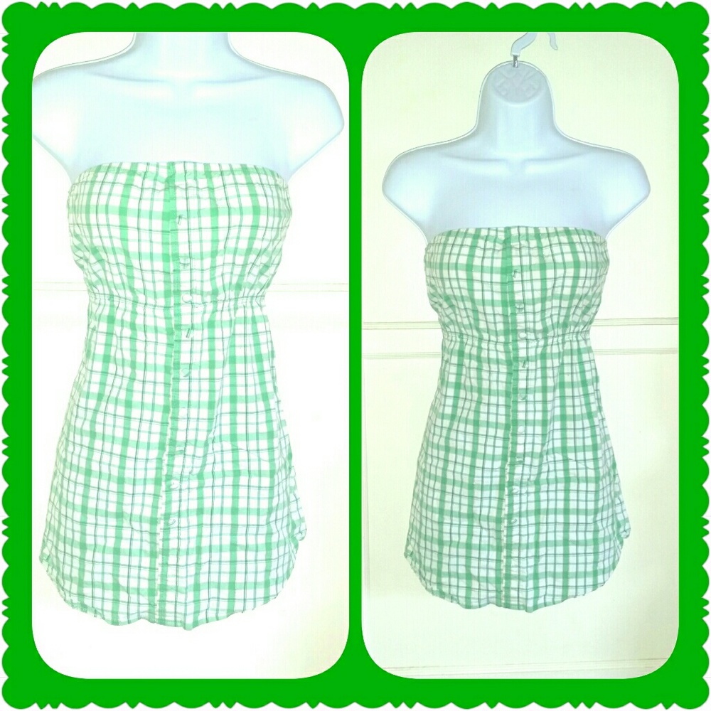 Plaid Sleeveless Tunic/Cover Up